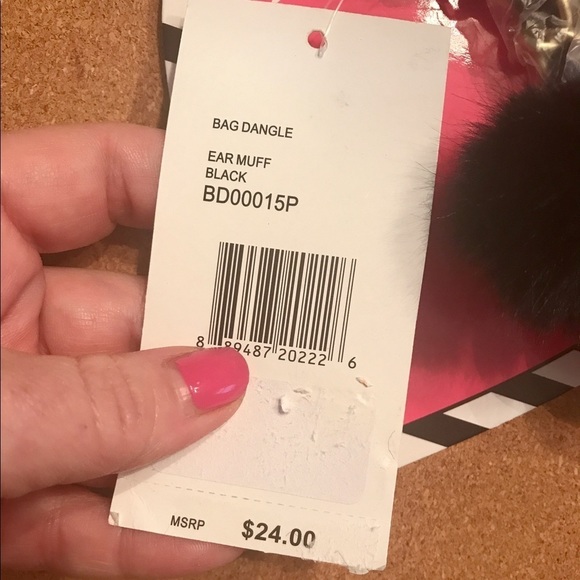 Just reduced...Betsey Johnson ear muff bag bling - Picture 6 of 8